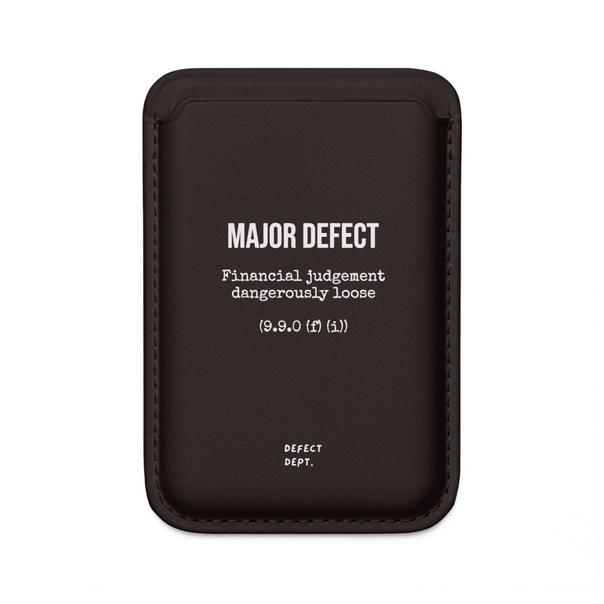 "MAJOR DEFECT: Financial judgement dangerously loose" MagSafe Card Holder